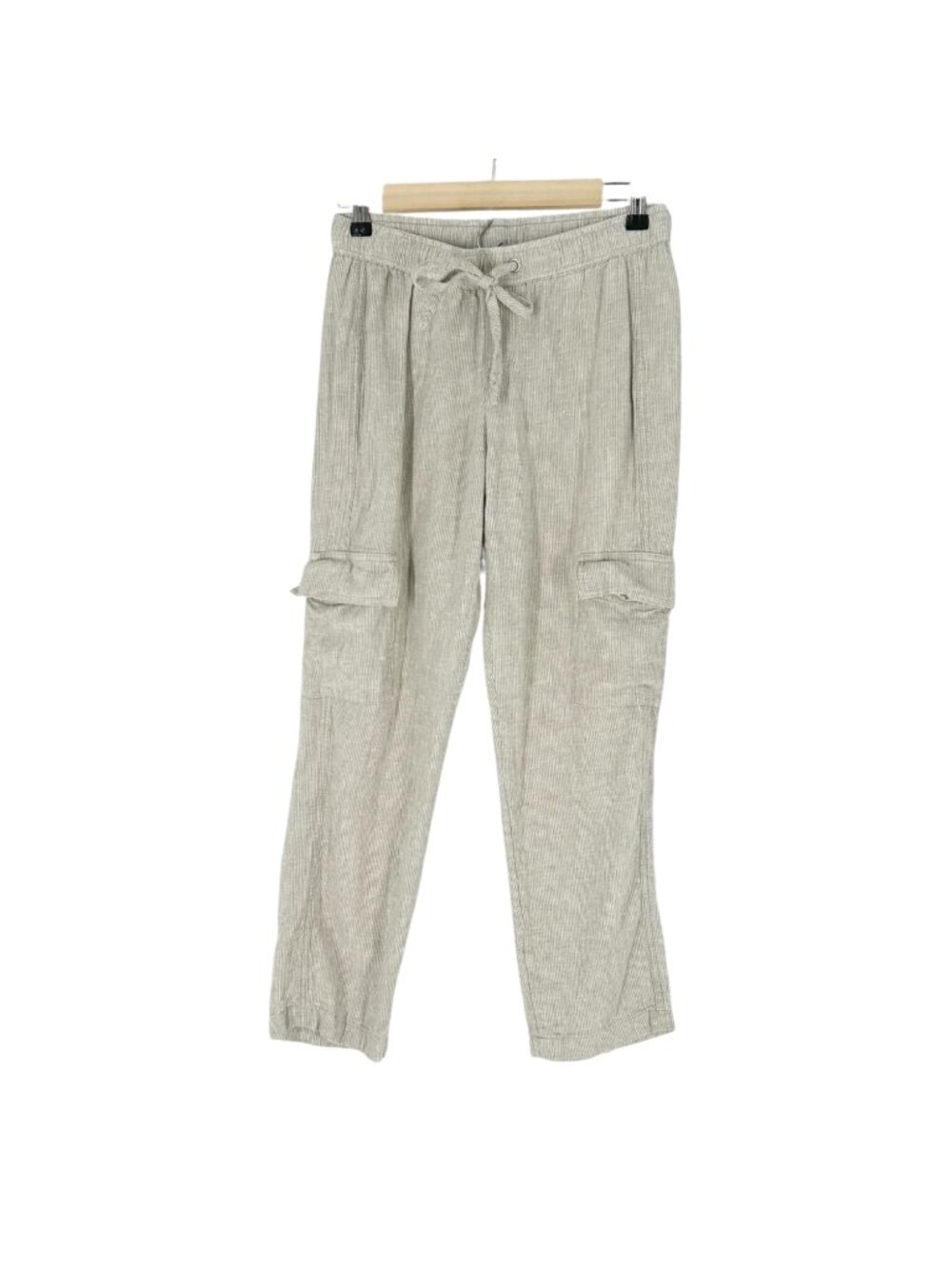 Calvin Klein Linen Blend Striped Drawstring Pants